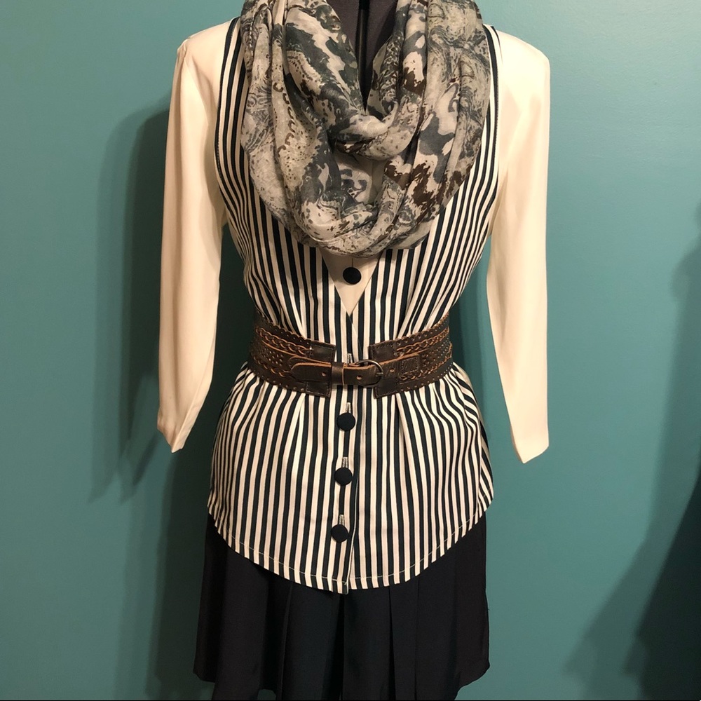 Hunter Green striped romper suit